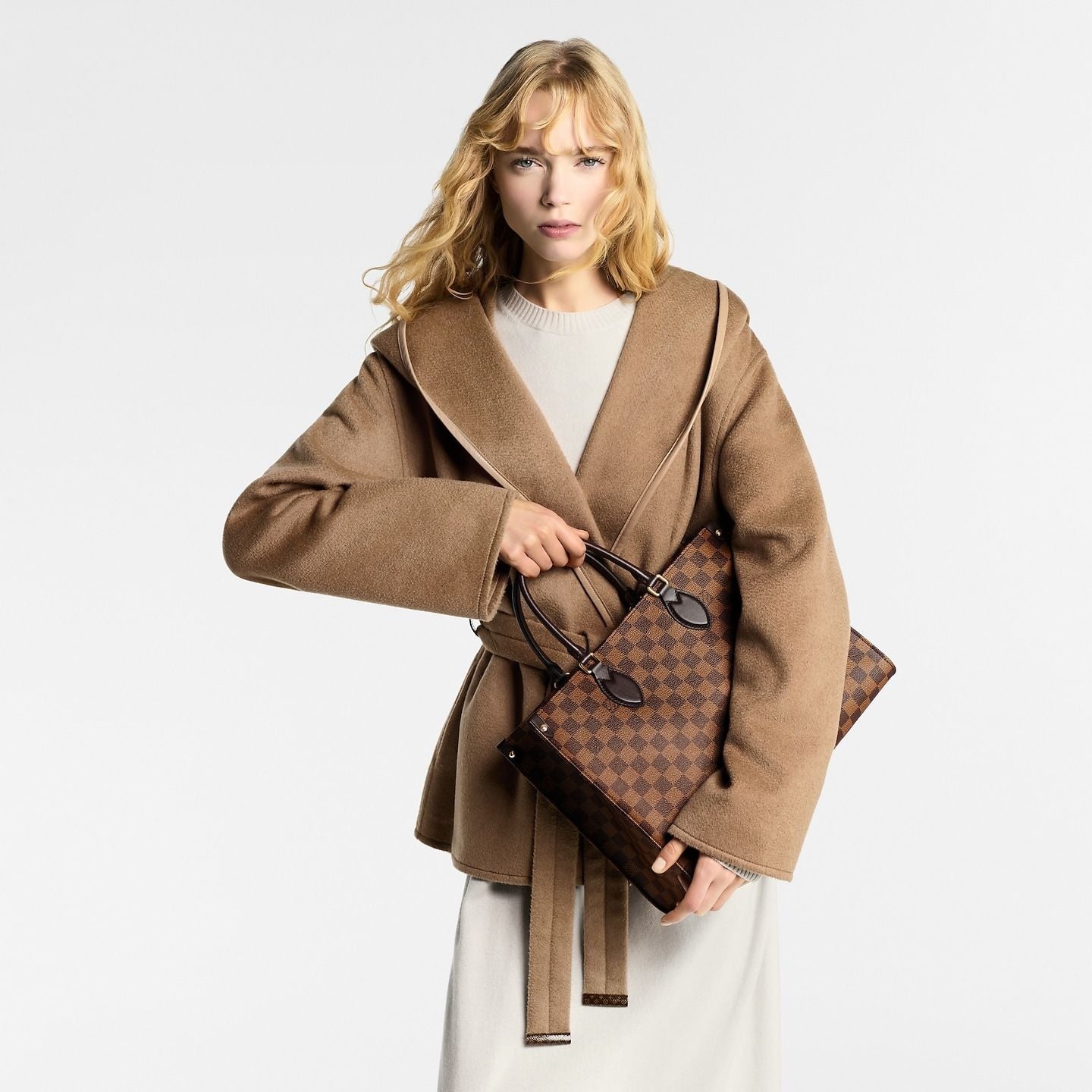 L0vis Vvtt0n OnTheGo MM Tote Bag 13.8in/ 35cm Damier Ebene Gold Hardware For Women N00065