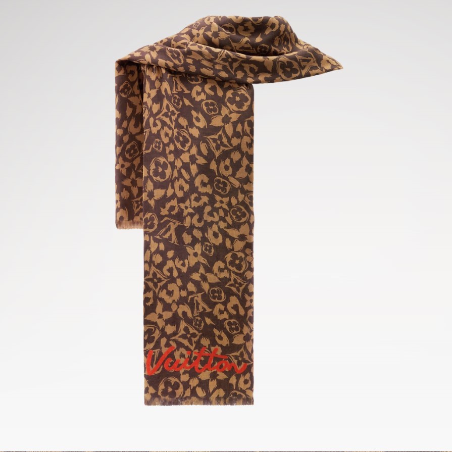 L0vis Vvtt0n LV Safari Stole 72.8in/ 185cm Brown For Women M98151