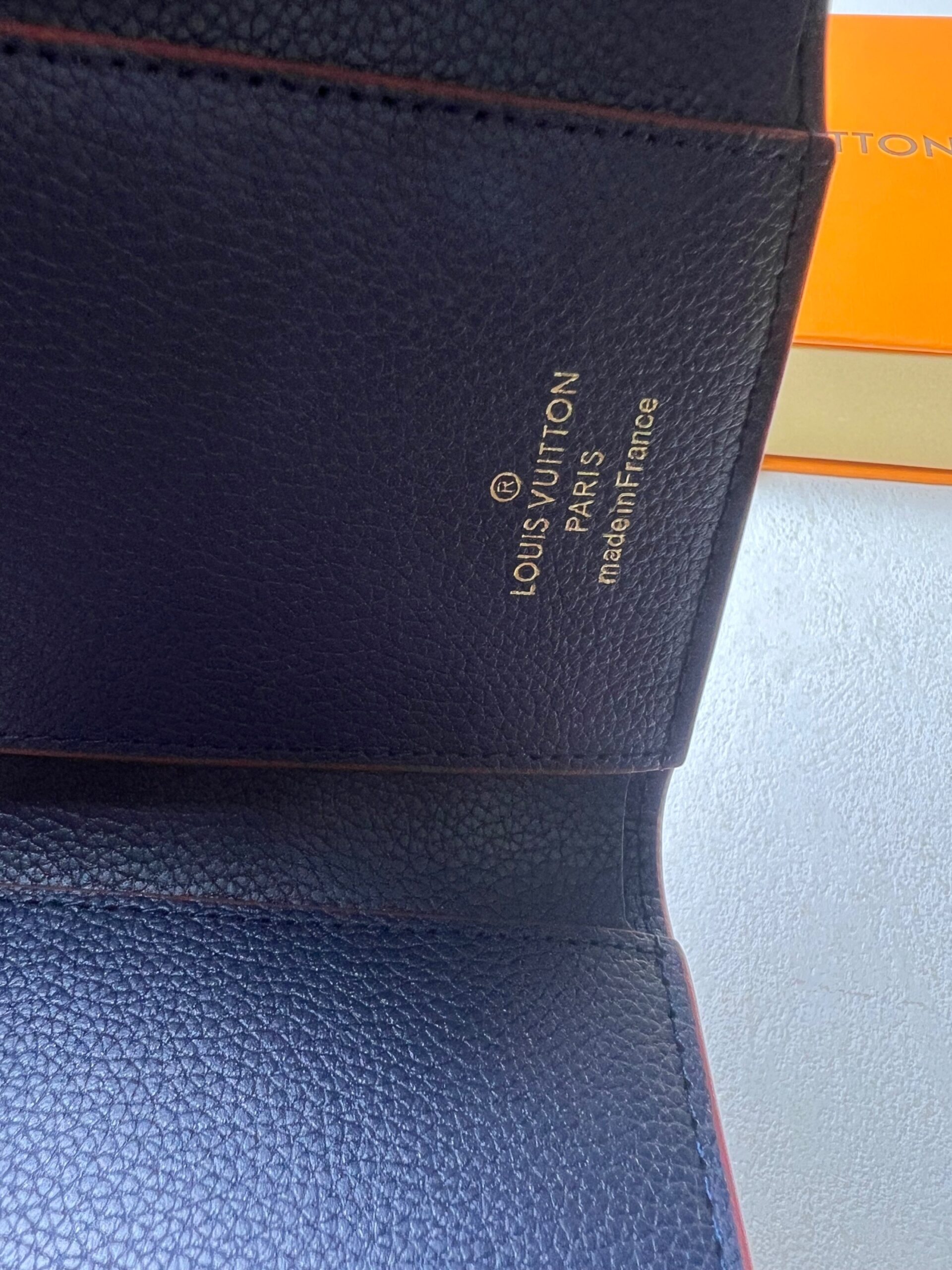 L0vis Vvtt0n Victorine Wallet Monogram Empreinte Navy Blue/ Red For Women, Women’s Wallets 4.7in/12cm LV M64577