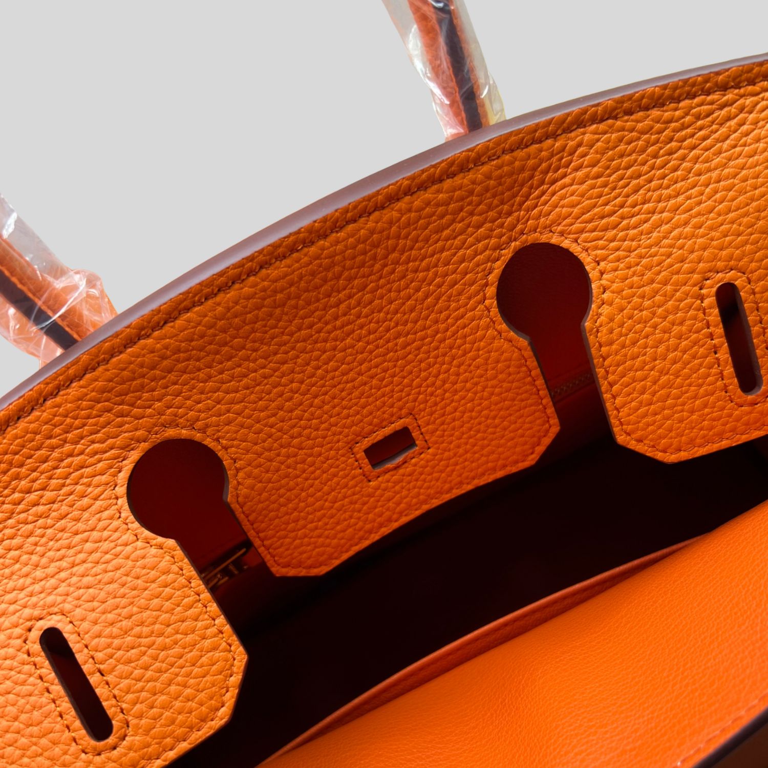 H**me5 Birkin Orange Semi Handstitched With Gold Toned Hardware For Women 30cm/11.8in
