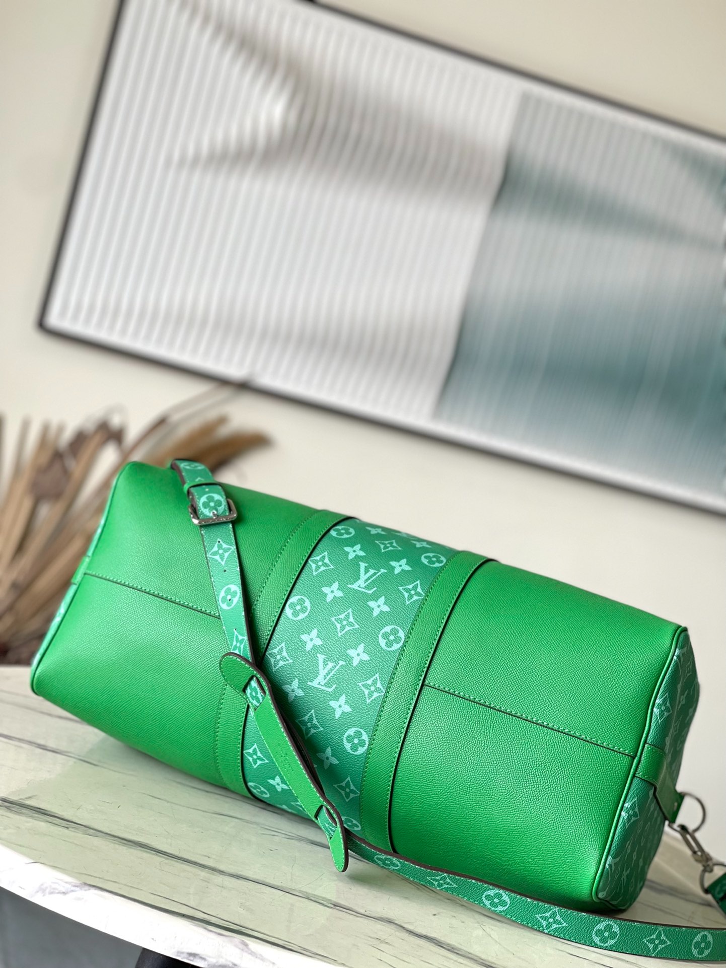 L0vis Vvtt0n Keepall Bandouliere 45 Green 17.7in/45cm M31046