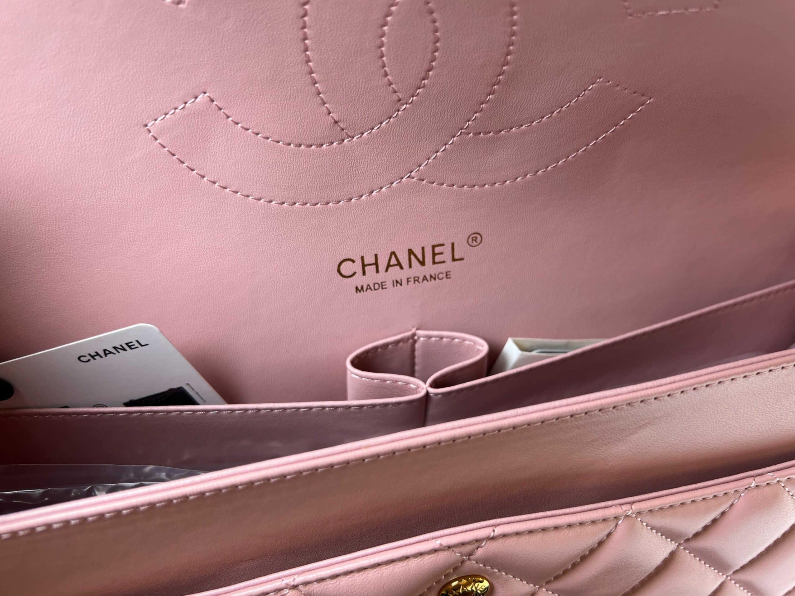 [True-to-ORIGINAL] Ch**el Large Classic Handbag Light Pink For Women 30cm/11.7in A58600 Y04059 NW780