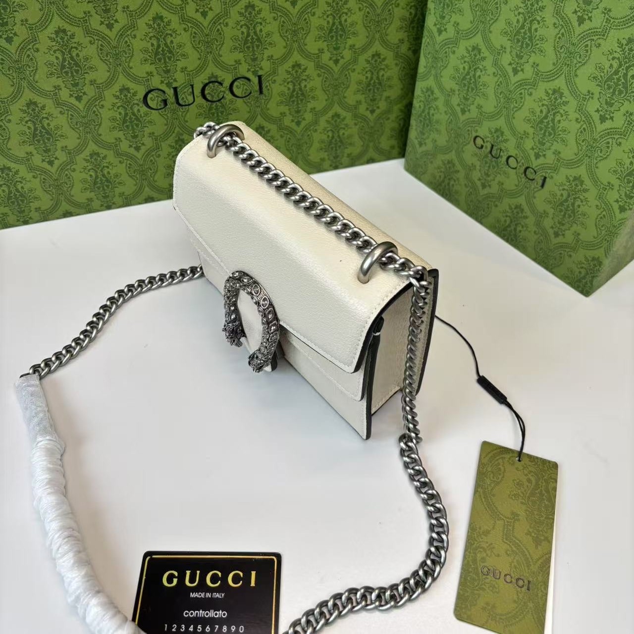 Gvc*1 Dionysus Mini Bag White For Women 7.5in/20cm GG 421970 0K7JN 9680