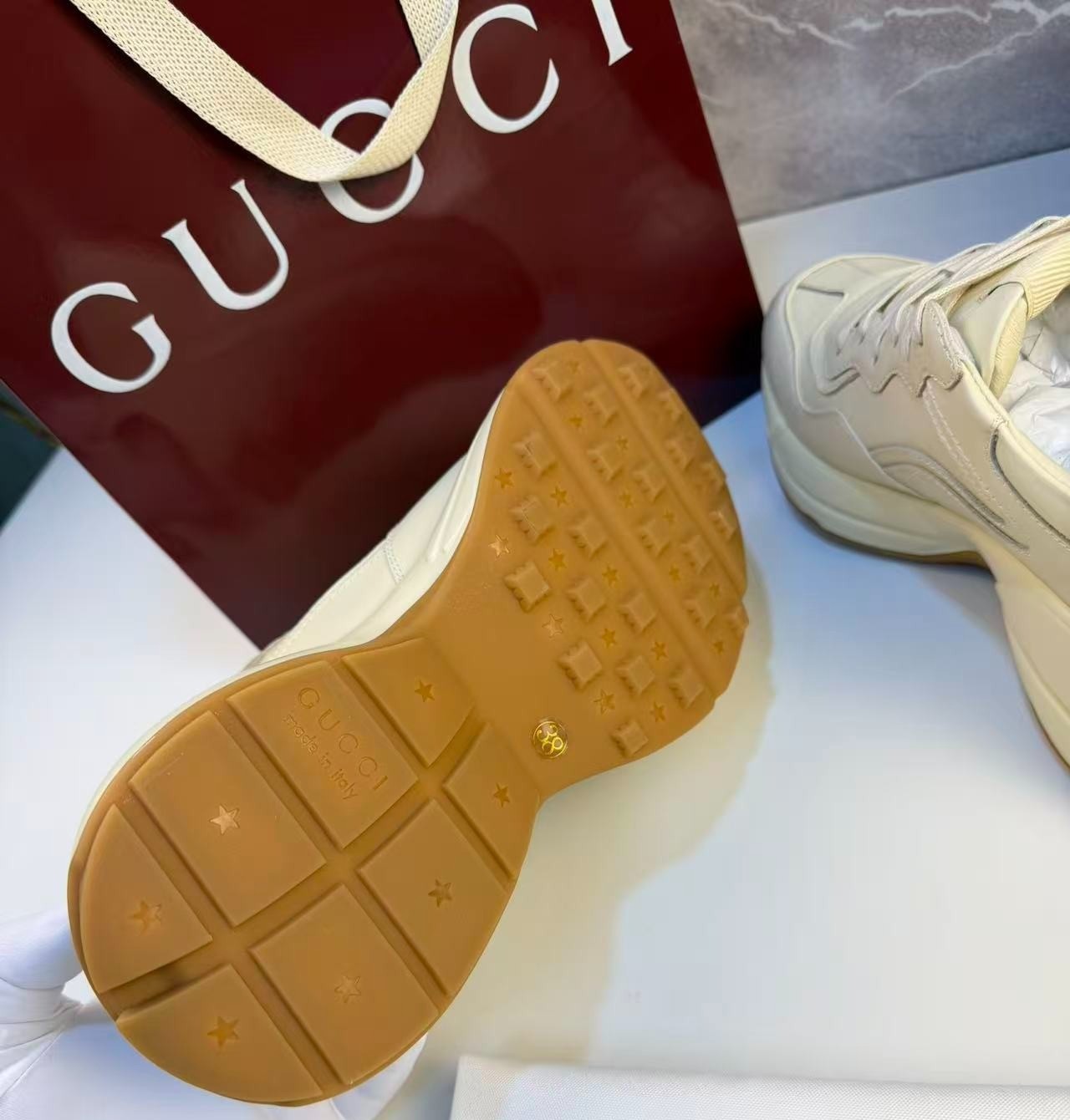 Gvc*1 x Disney Women’s Rhyton Sneaker With Mickey Mouse Beige For Women 602049 DRW00 9522