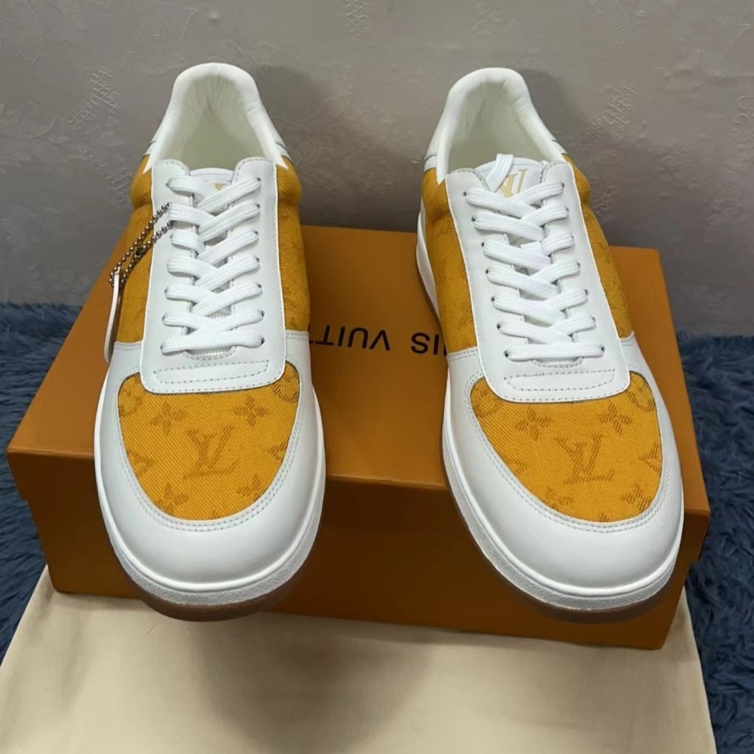 L0vis Vvtt0n Rivoli Sneaker Monogram Metallic Canvas Yellow/White For Men LV
