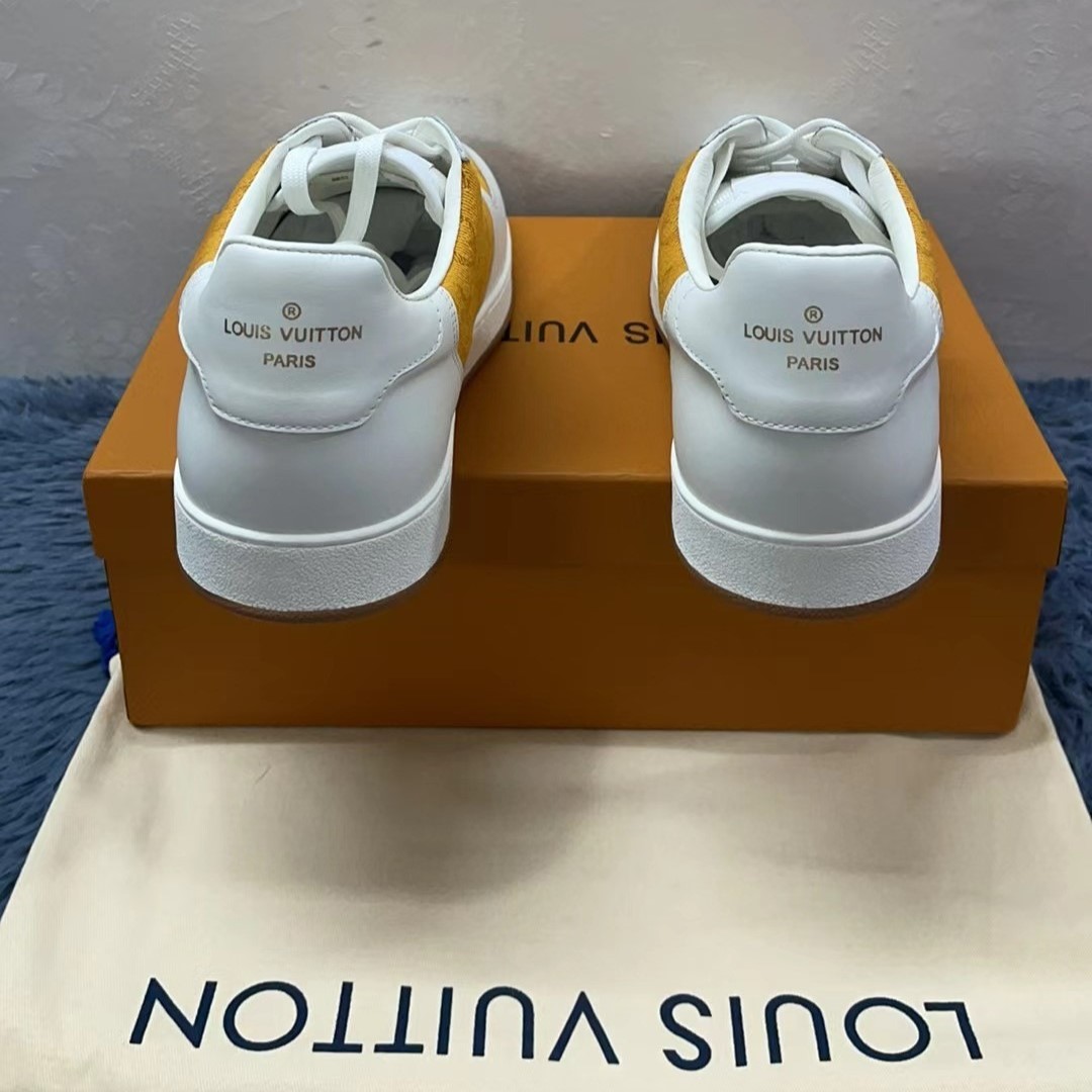 L0vis Vvtt0n Rivoli Sneaker Monogram Metallic Canvas Yellow/White For Men LV