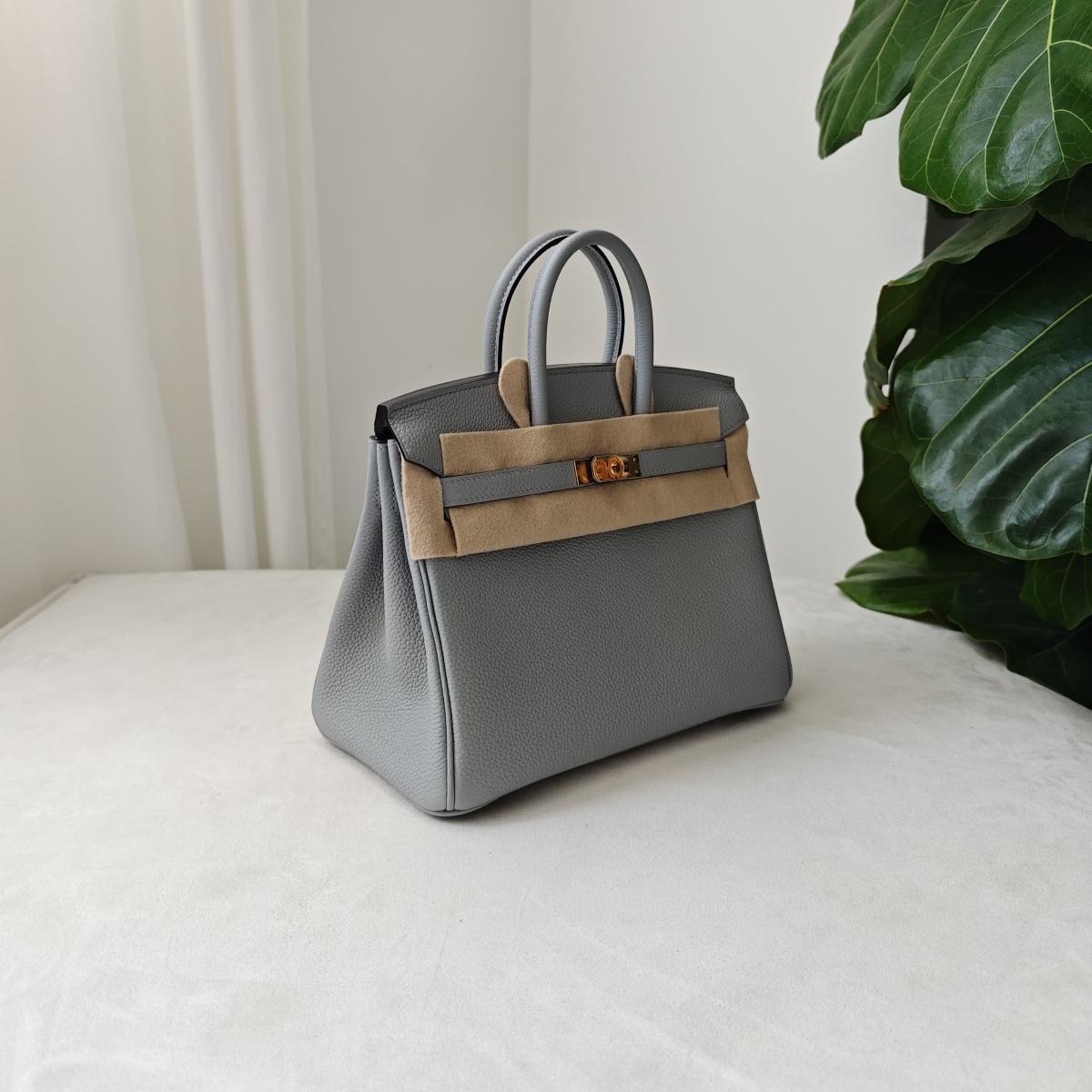 H**me5 Birkin 25 Beton Togo Light Blue For Women 25cm / 9.8in