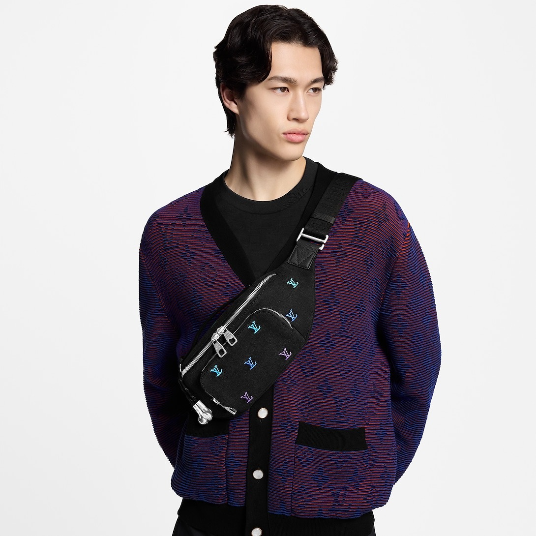 [True-to-ORIGINAL] L0vis Vvtt0n Rush Bumbag Gradient Blue For Men 11.8in/30cm M13961