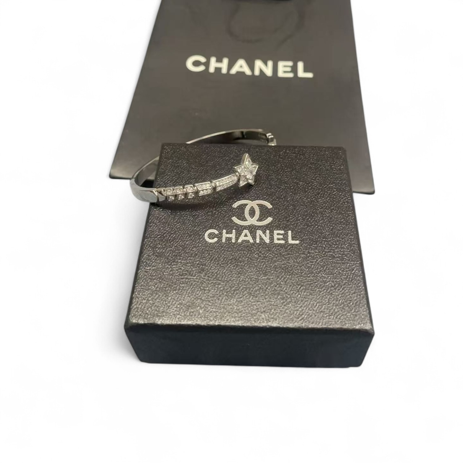 Comète Chevron Bracelet White Gold For Women