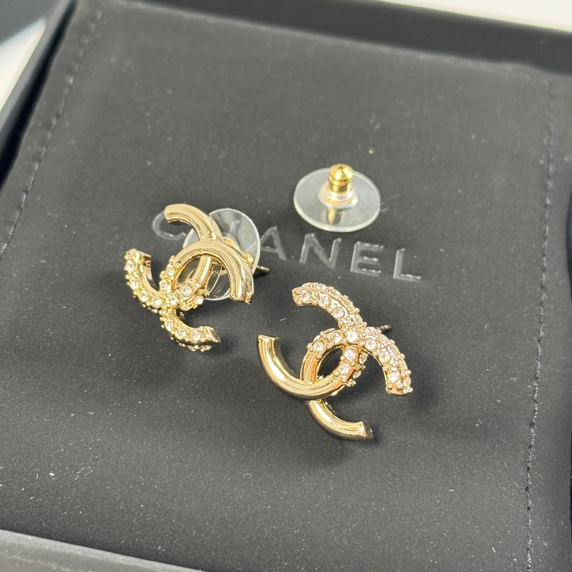 Ch**el Stud Earrings Gold For Women