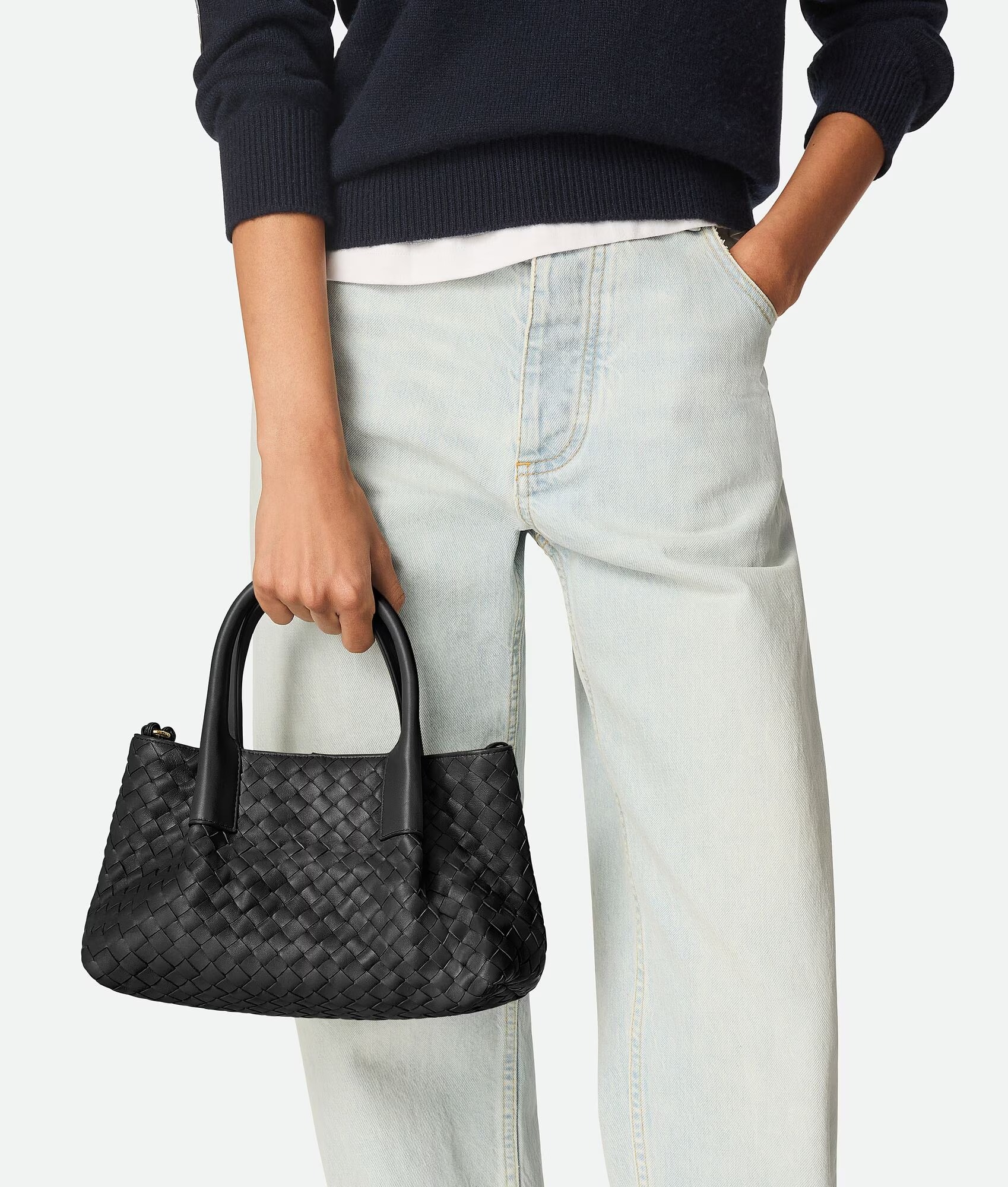 [True-to-ORIGINAL] B0tt*ga Ven*ta Small Pinacoteca Black 24cm/9.4in – 819004V5AG11206