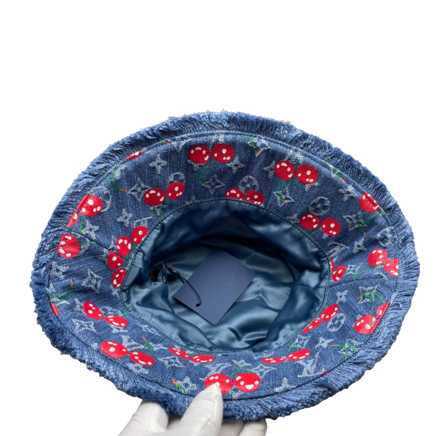 L0vis Vvtt0n LV x TM Denim Cerise Bucket Hat Blue For Women M5032M