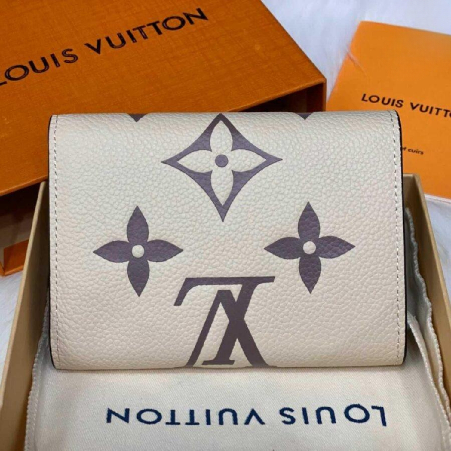 L0vis Vvtt0n Victorine Wallet Monogram Empreinte Beige For Women, Women’s Wallets 4.7in/12cm LV M80086