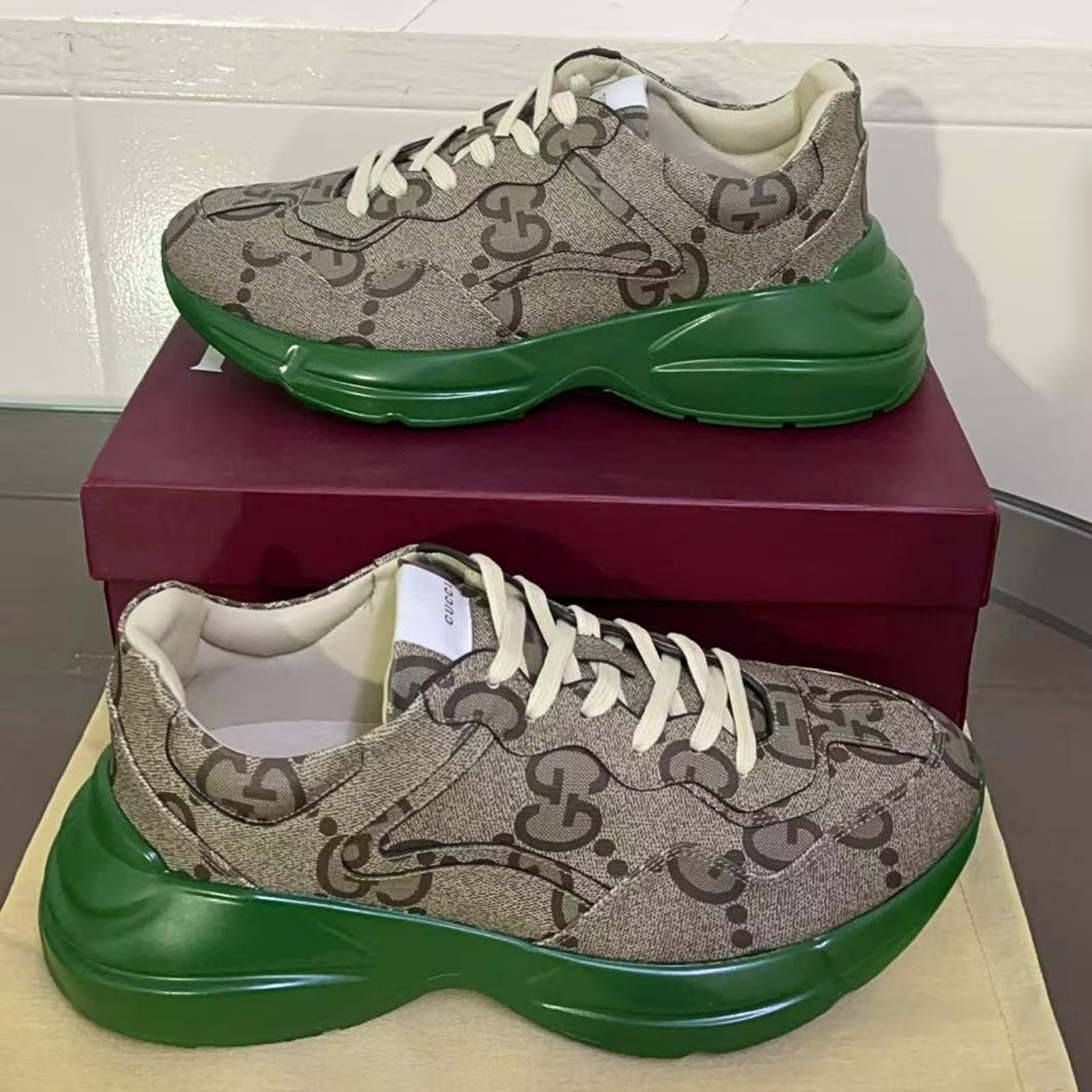 Gvc*1 GG 100 Rhyton Sneaker Green For Men