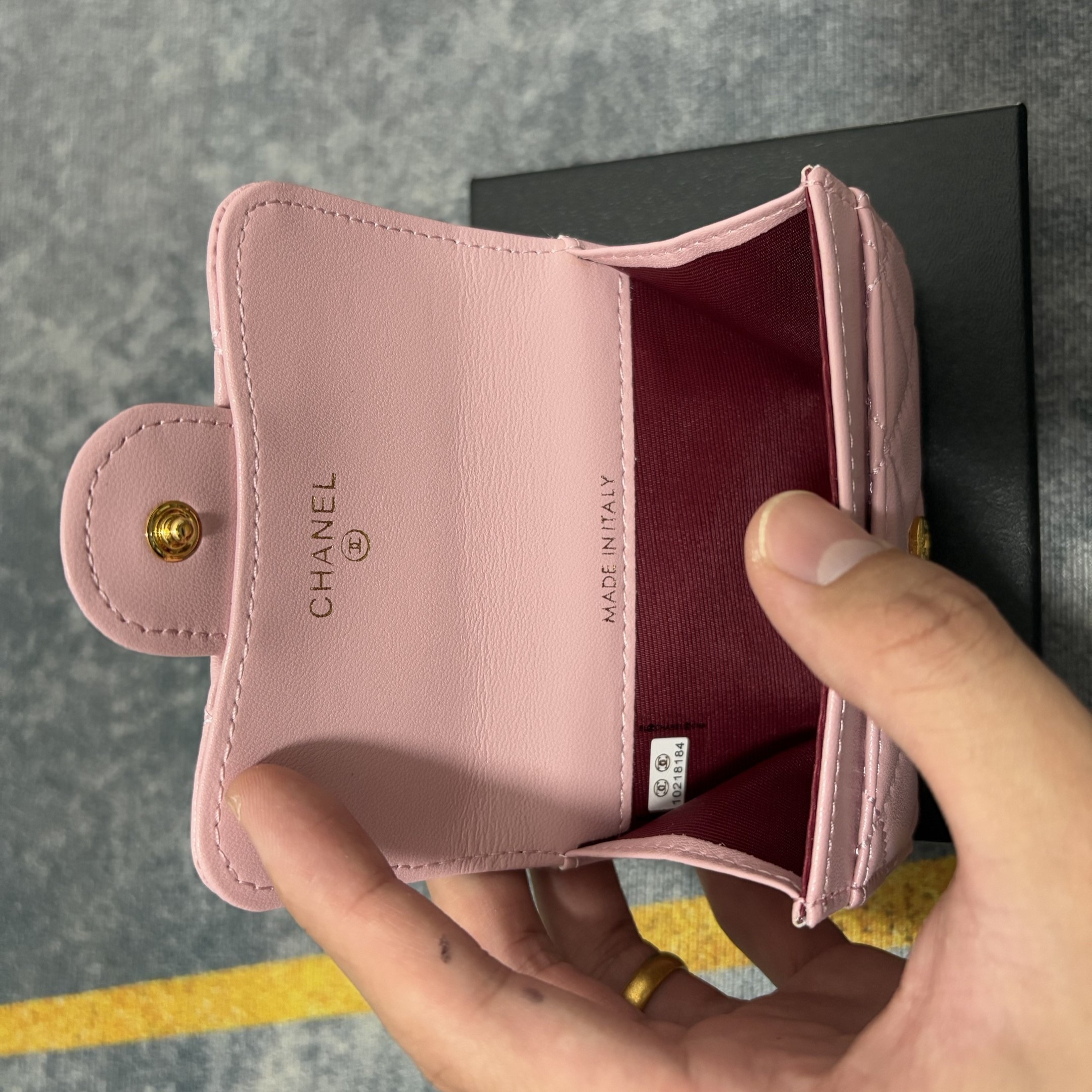 Ch**el Classic Flap Card Holder Light Pink 4.5in/11.5cm For Women AP4096-Y04059-NADOE