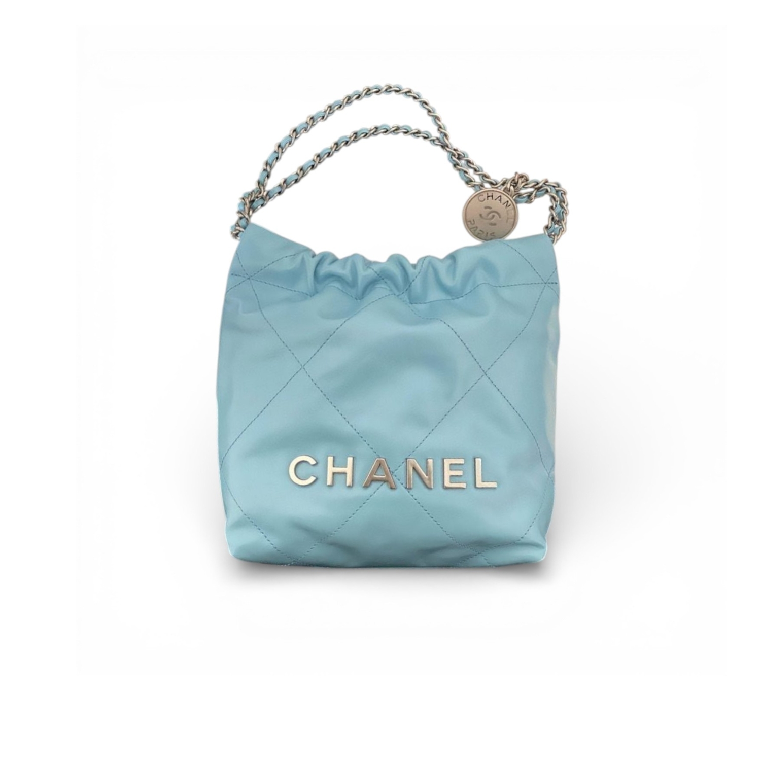 Ch**el 22 Mini Handbag Blue For Women 20cm / 7.9in AS3980