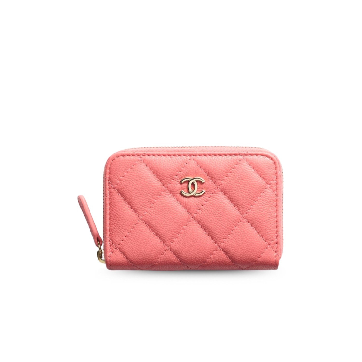 Ch**el Classic Zipped Coin Purse Pink For Women 4.3in/11cm AP0216 B10583 NZG80