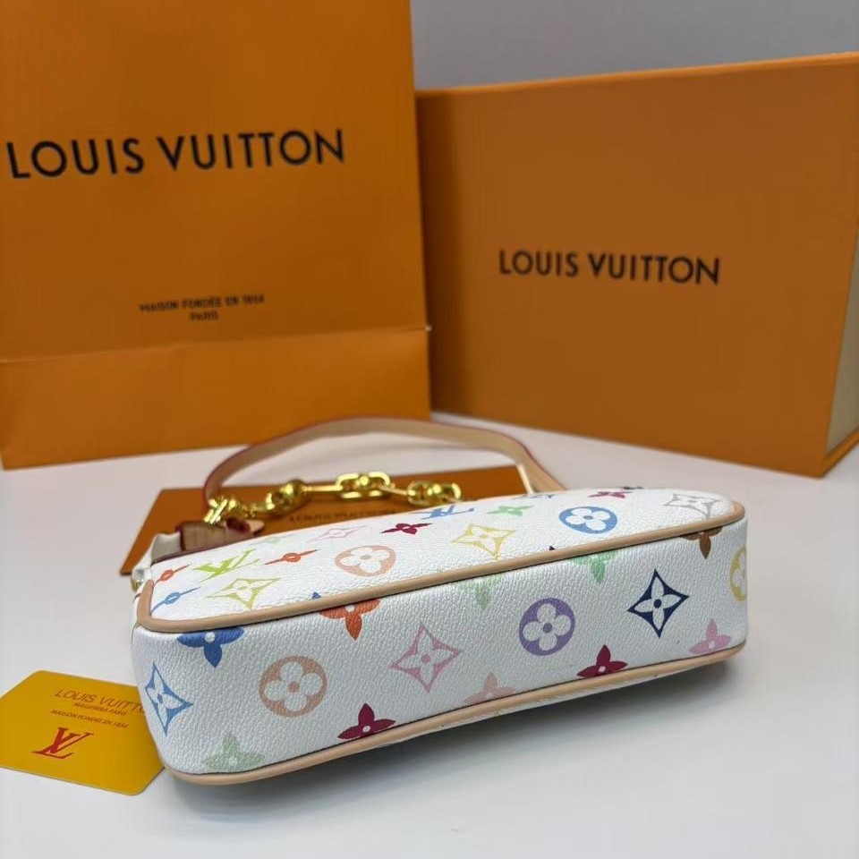 L0vis Vvtt0n LV x TM Pochette Accessoires Multicolore Blanc For Women 22cm/8.7in – M13404