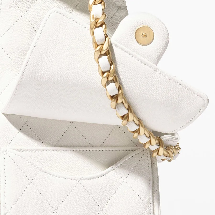 Ch**el 25 Small Handbag White For Women 10.2in/26cm AS5293-B20304-10601