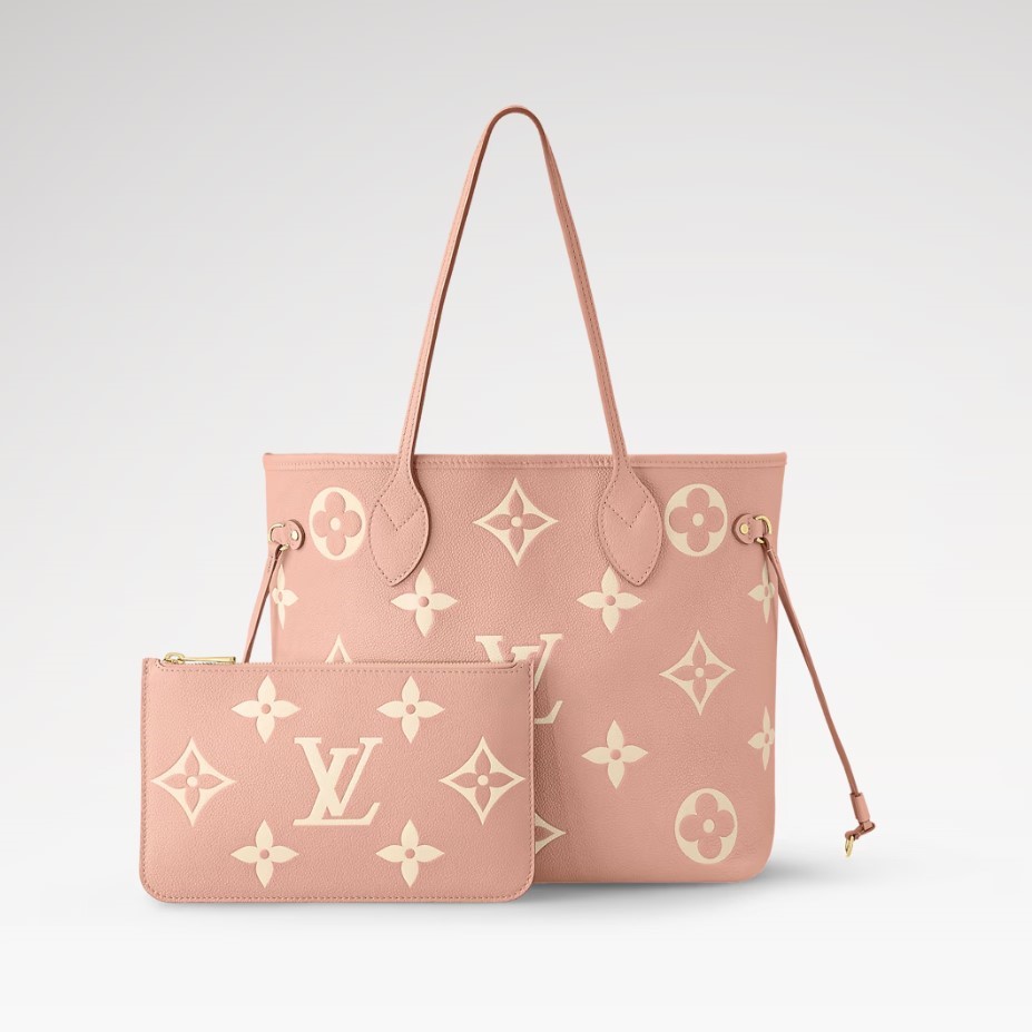 L0vis Vvtt0n Neverfull MM Monogram Empreinte Pink For Women 12.2in/31cm M46329