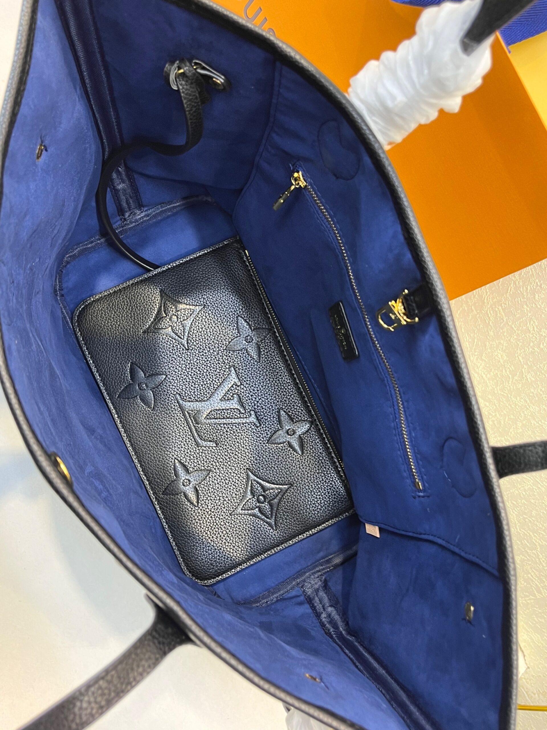 L0vis Vvtt0n Neverfull MM Tote Bag Black For Women 12.2in/31cm M45685