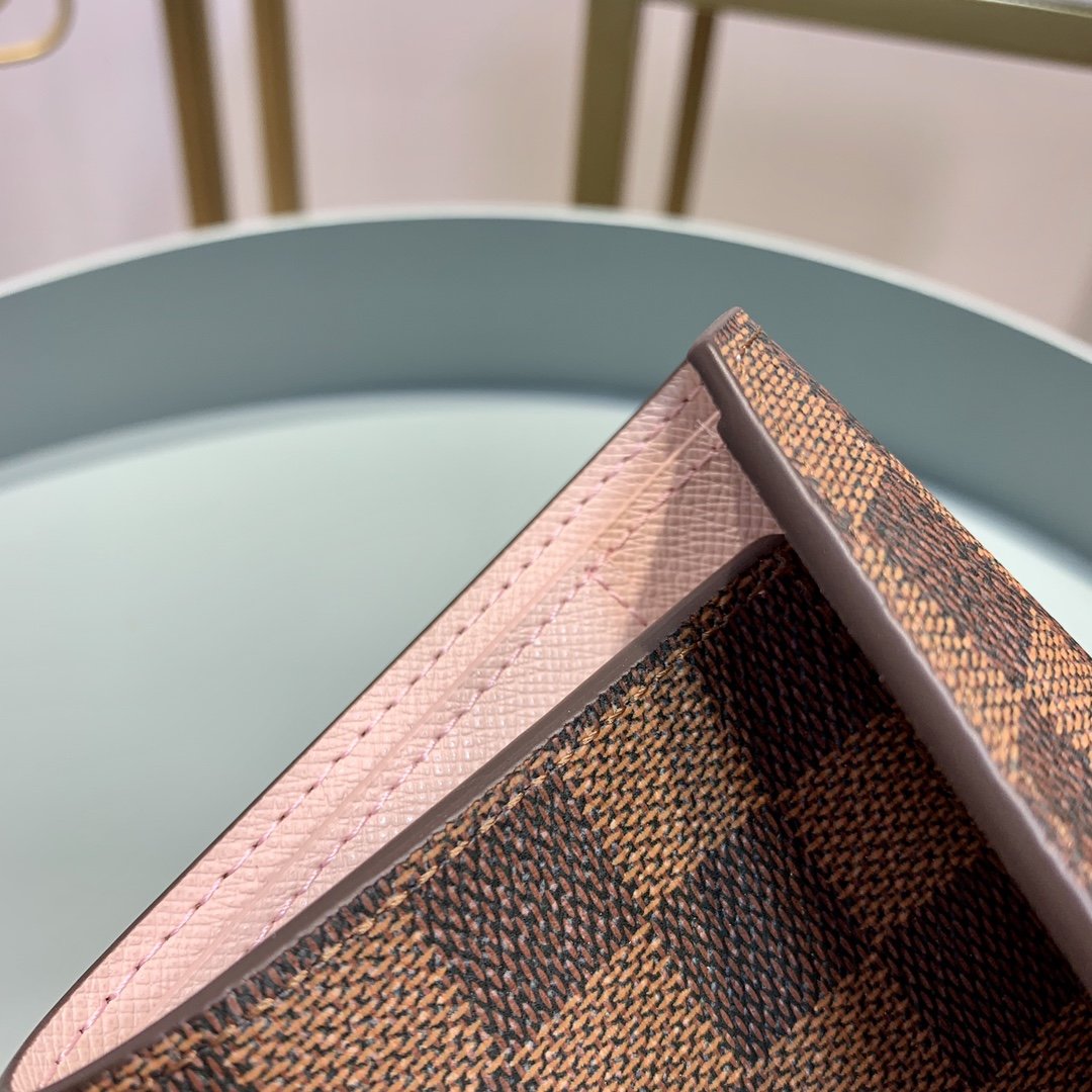 L0vis Vvtt0n Victorine Wallet Damier Ebene Rose Ballerine Pink For Women, Women’s Wallet 12cm LV N61700