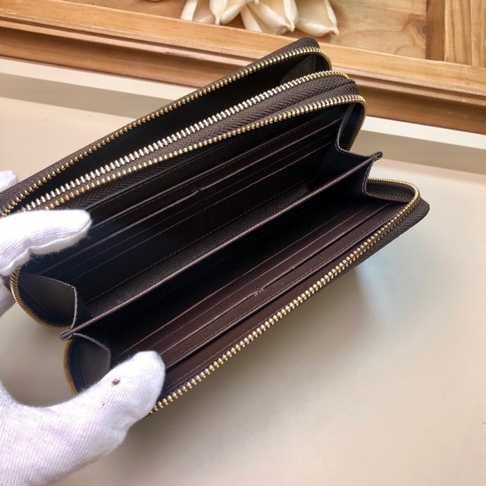 L0vis Vvtt0n Clemence Wallet Damier Ebene Canvas For Women, Women Wallet LV