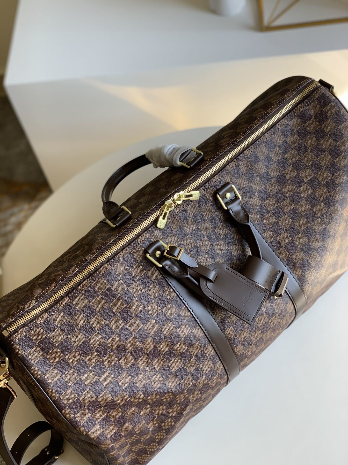 L0vis Vvtt0n Keepall Bandouliére 55 Damier Ebene Canvas