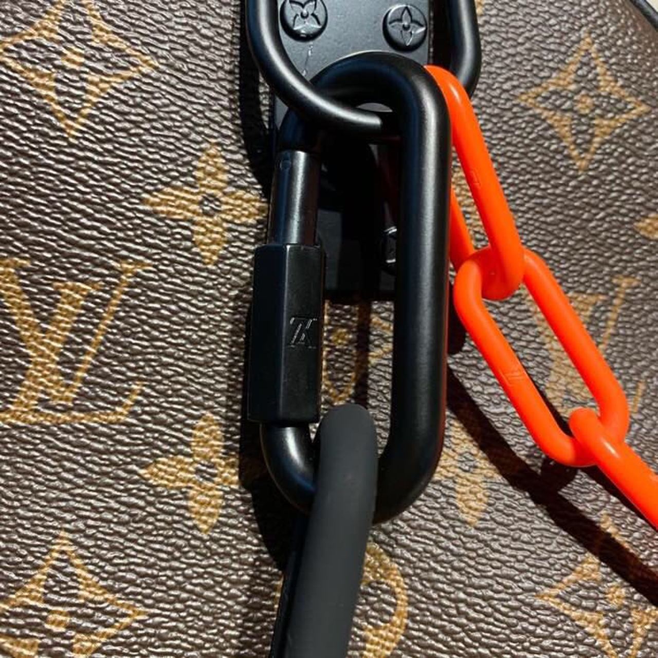 L0vis Vvtt0n Keepall Bandouliere 50 Monogram Solar Ray Canvas Black/Orange By Virgil Abloh 19.7in/50cm LV M44471