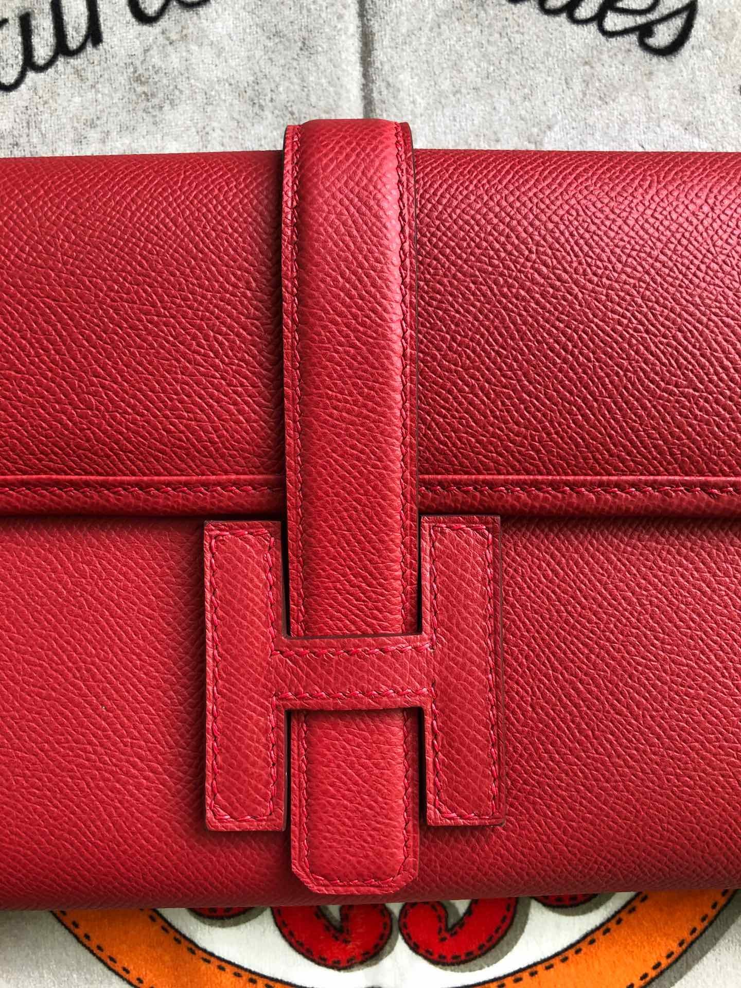 H**me5 Jige Elan 29 Clutch Wallet 29cm/11.4in For Women Red