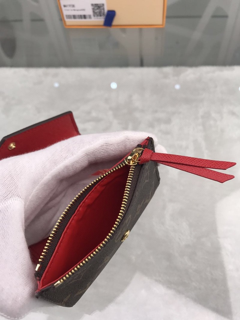 L0vis Vvtt0n Victorine Wallet In Monogram Canvas Red For Women, Women’s Wallet 12cm LV M41938