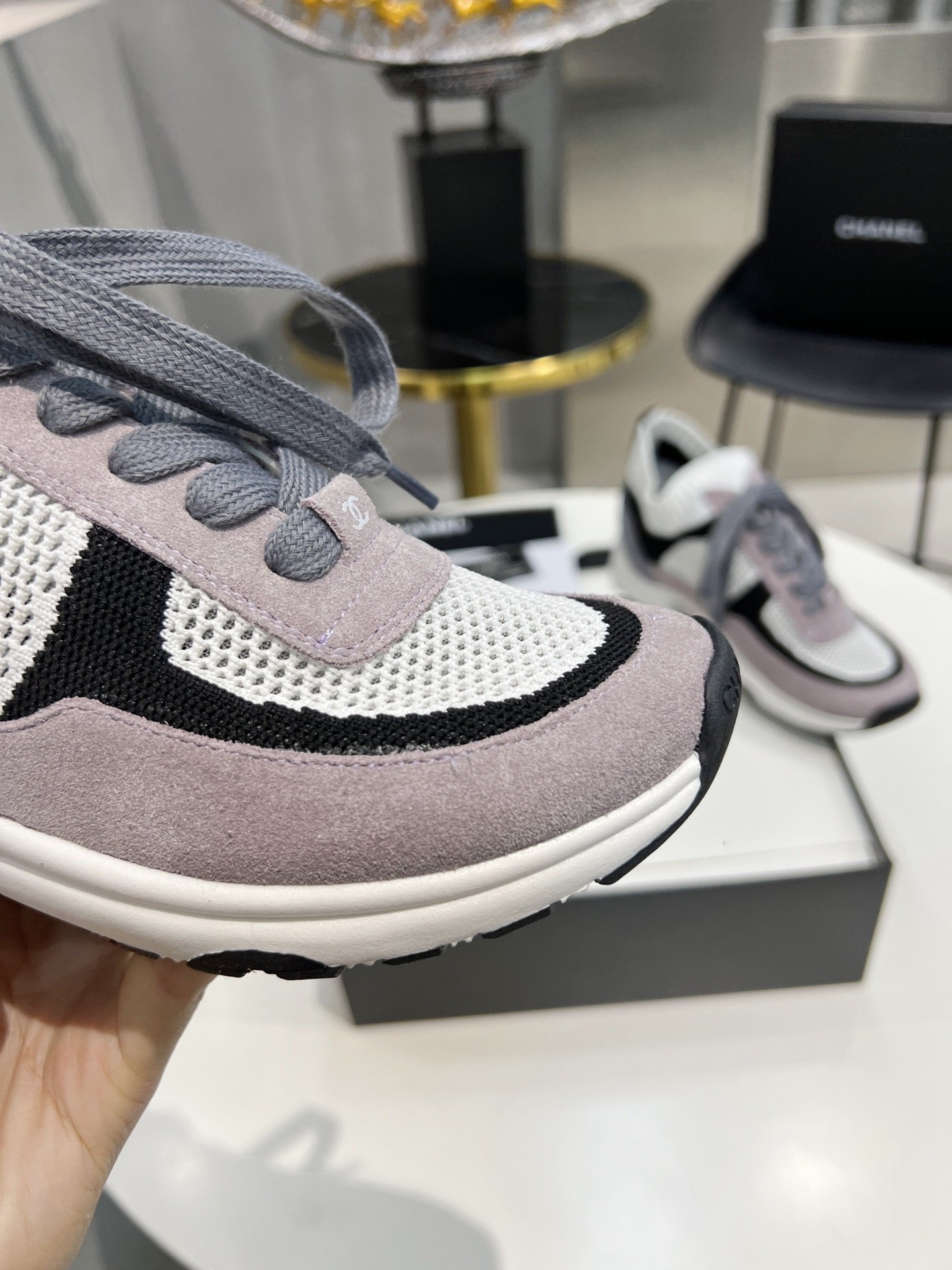 Ch**el Sneakers Purple For Women, Women’s Shoes