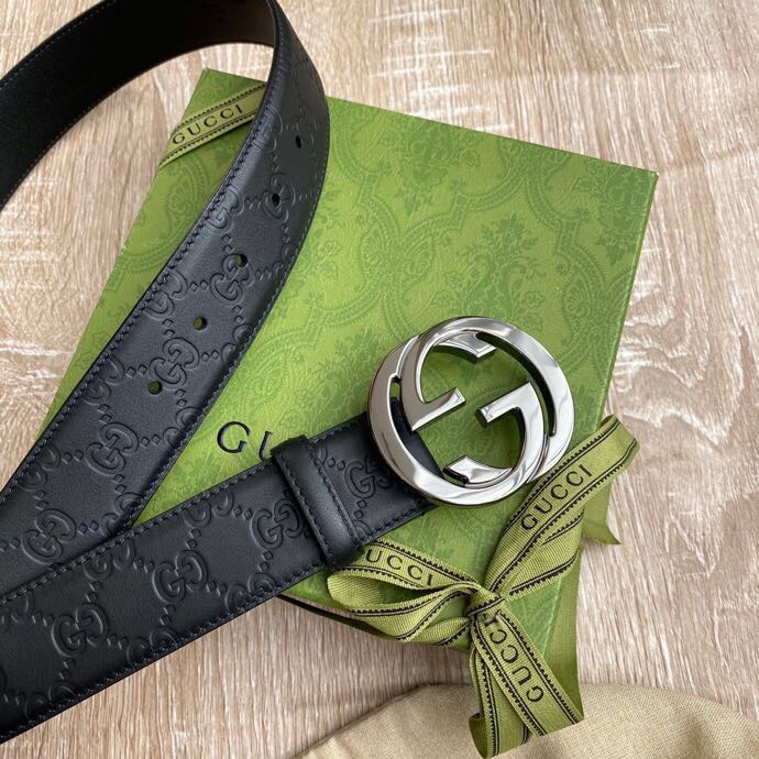 Gvc*1 Signature  Belt Black For Women, Women Belt 411924 CWC1N 1000