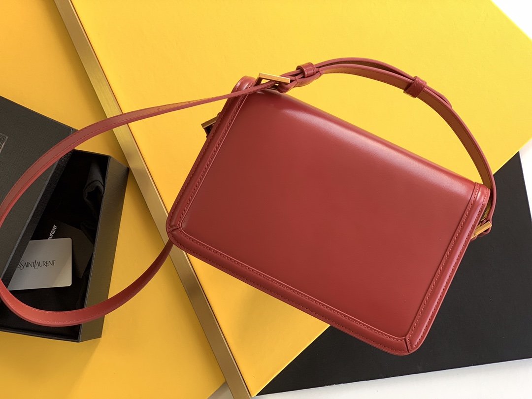 Sa1nt Lau*nt Solferino Medium Satchel Bag In Box Red With Gold Hardware For Women 9in/23cm Y51 6343050SX0W6805