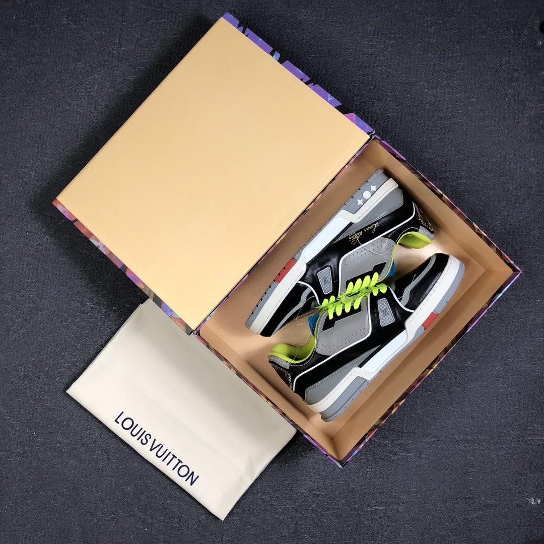 L0vis Vvtt0n Trainer Sneaker Rubber Monogram Denim Multiple Color Virgil Abloh For Men LV