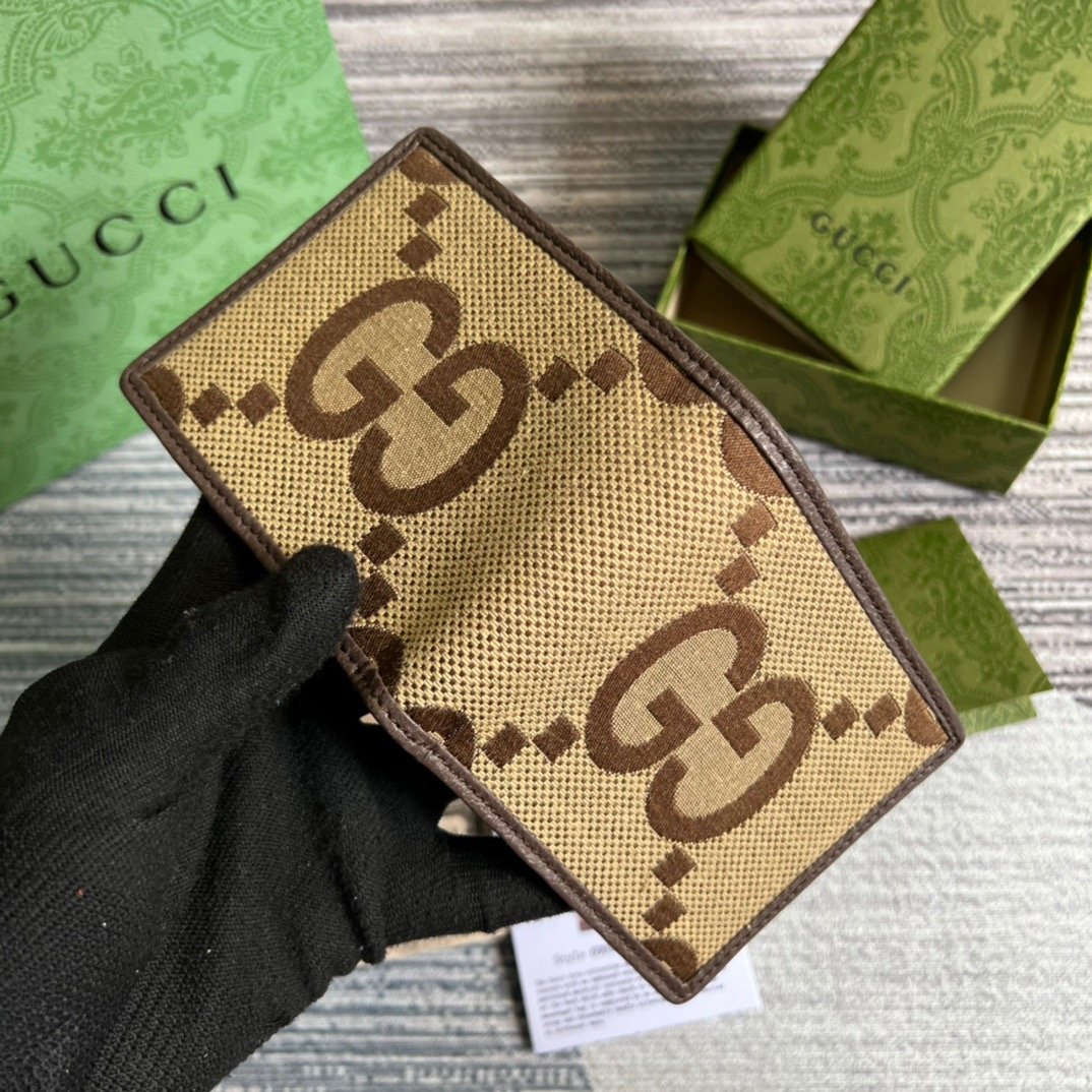 Gvc*1 Jumbo GG Wallet Brown For Men 4.3in/11cm GG 699308 UKMBG 2572