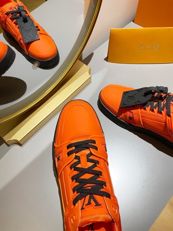 L0vis Vvtt0n Trainer Sneaker Rubber Orange Virgil Abloh For Men LV 1A9FHE