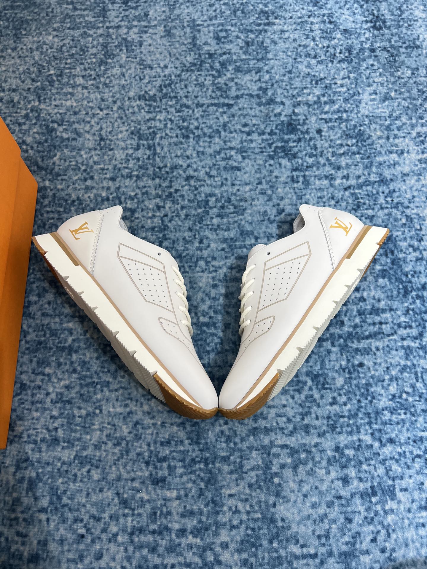 L0vis Vvtt0n Formal Dimension High Derby Rubber White For Men LV