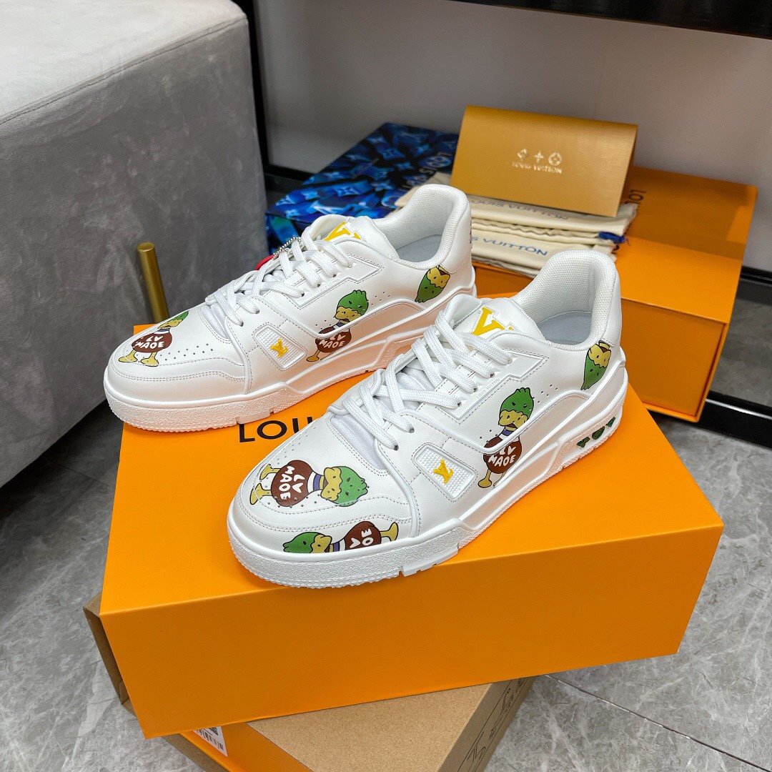 L0vis Vvtt0n Trainer Sneaker White Nigo/Virgil Abloh For Men LV 1A9JC5