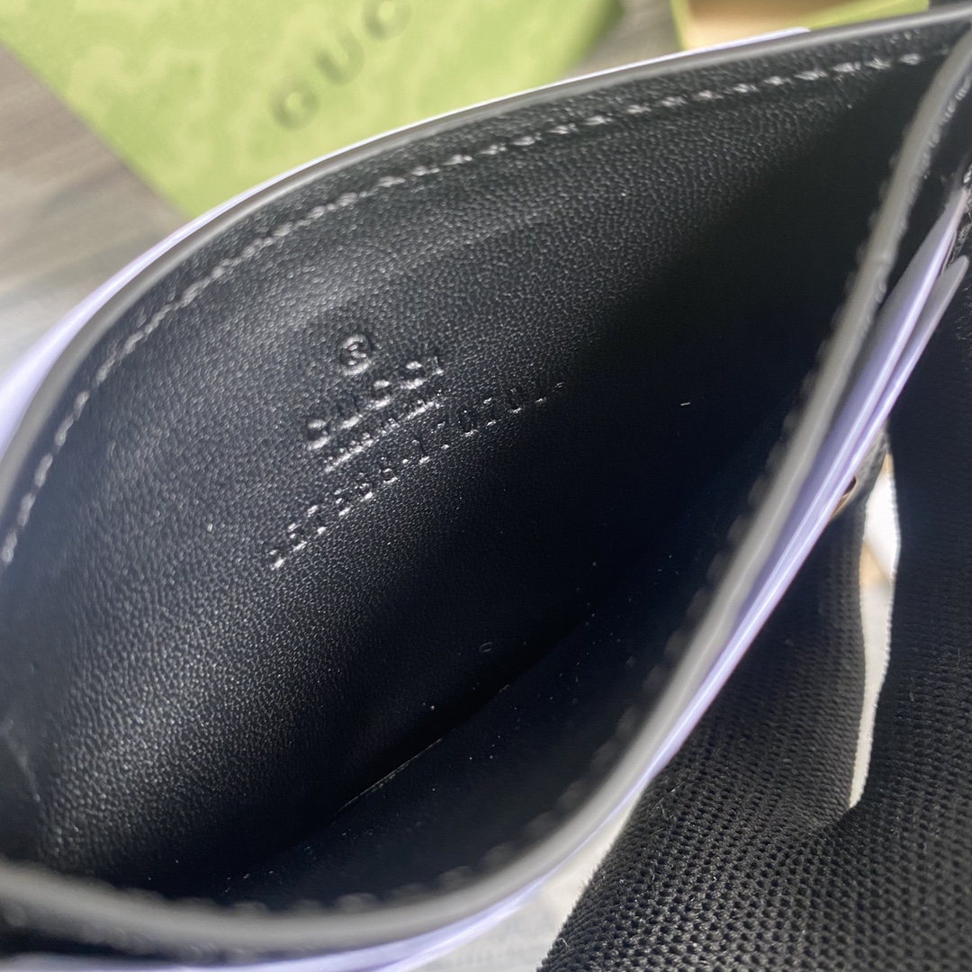 Gvc*1 GG Marmont Card Case Black Silver Hardware For Men 4in/10cm GG 657588 0YK0N 1000