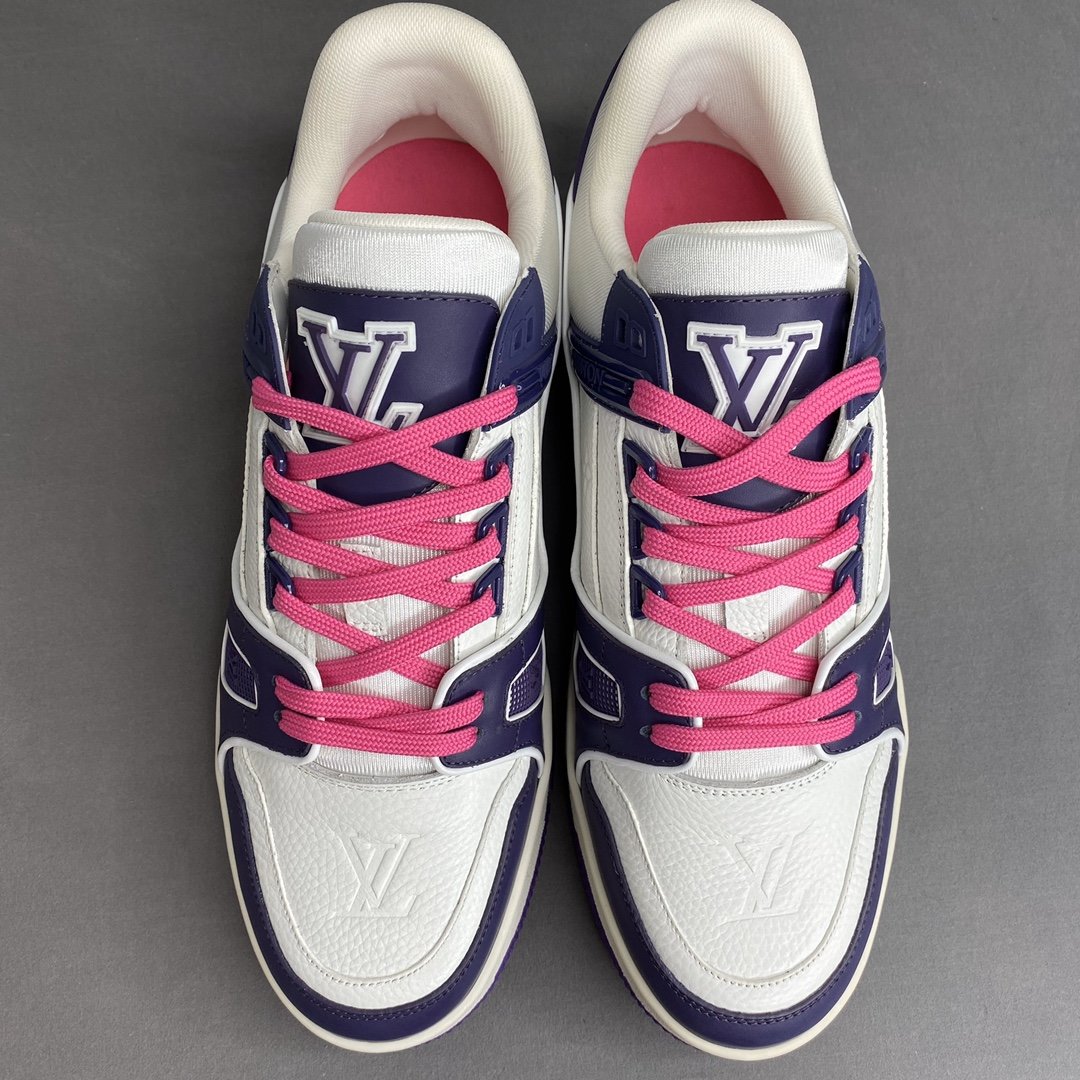 L0vis Vvtt0n Trainer Sneaker Mix Of Materials White/Purple Virgil Abloh For Men LV