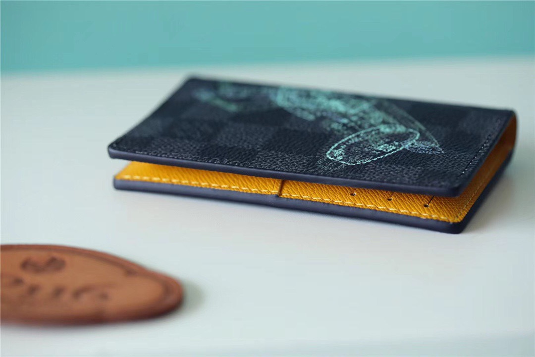 L0vis Vvtt0n Pocket Organiser Damier Graphite Canvas For Men, Men’s Wallet 4.3in/11cm LV N64602