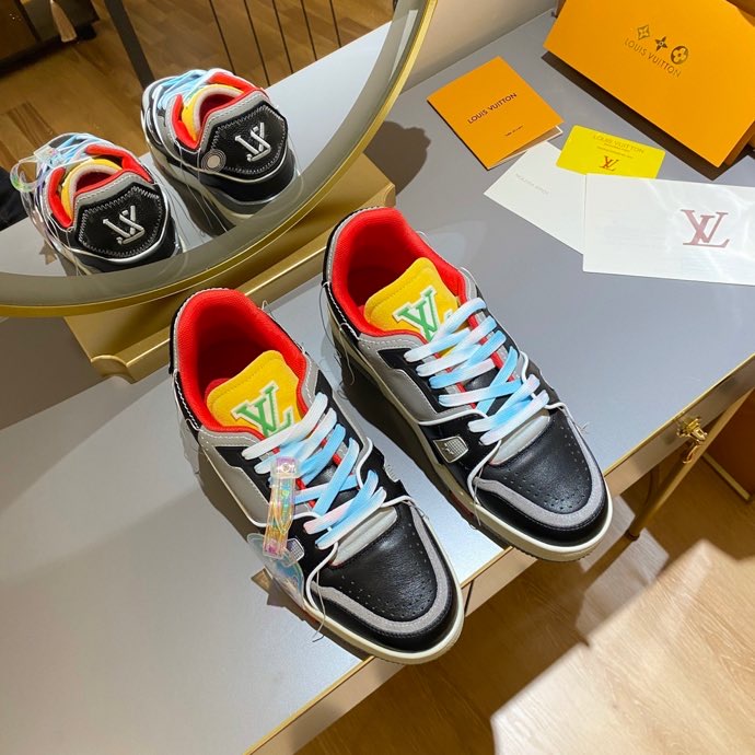 L0vis Vvtt0n Trainer Sneaker Rubber Grain Multiple Color Virgil Abloh For Men LV