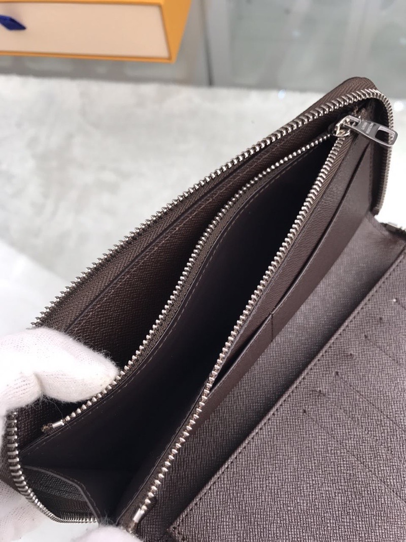 L0vis Vvtt0n Zippy Wallet Vertical Wallet Damier Ebene Canvas For Men, Men’s Wallet 7.9cm/20cm LV