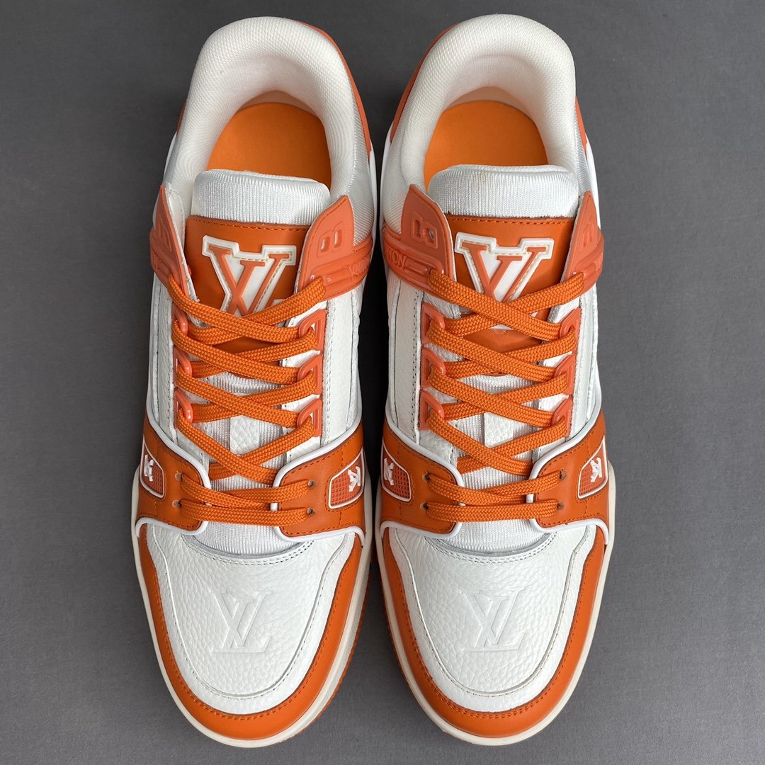 L0vis Vvtt0n Trainer Sneaker Mix Of Materials White/Orange Virgil Abloh For Men LV 1A9VN0