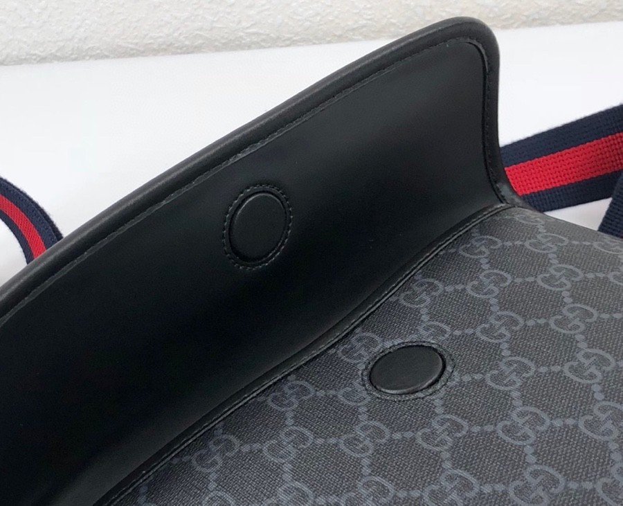 Gvc*1 GG Black Belt Bag Black/Grey GG Svp*me Canvas With Black For Men 9in/24cm GG ‎598113 K5RLN 1095