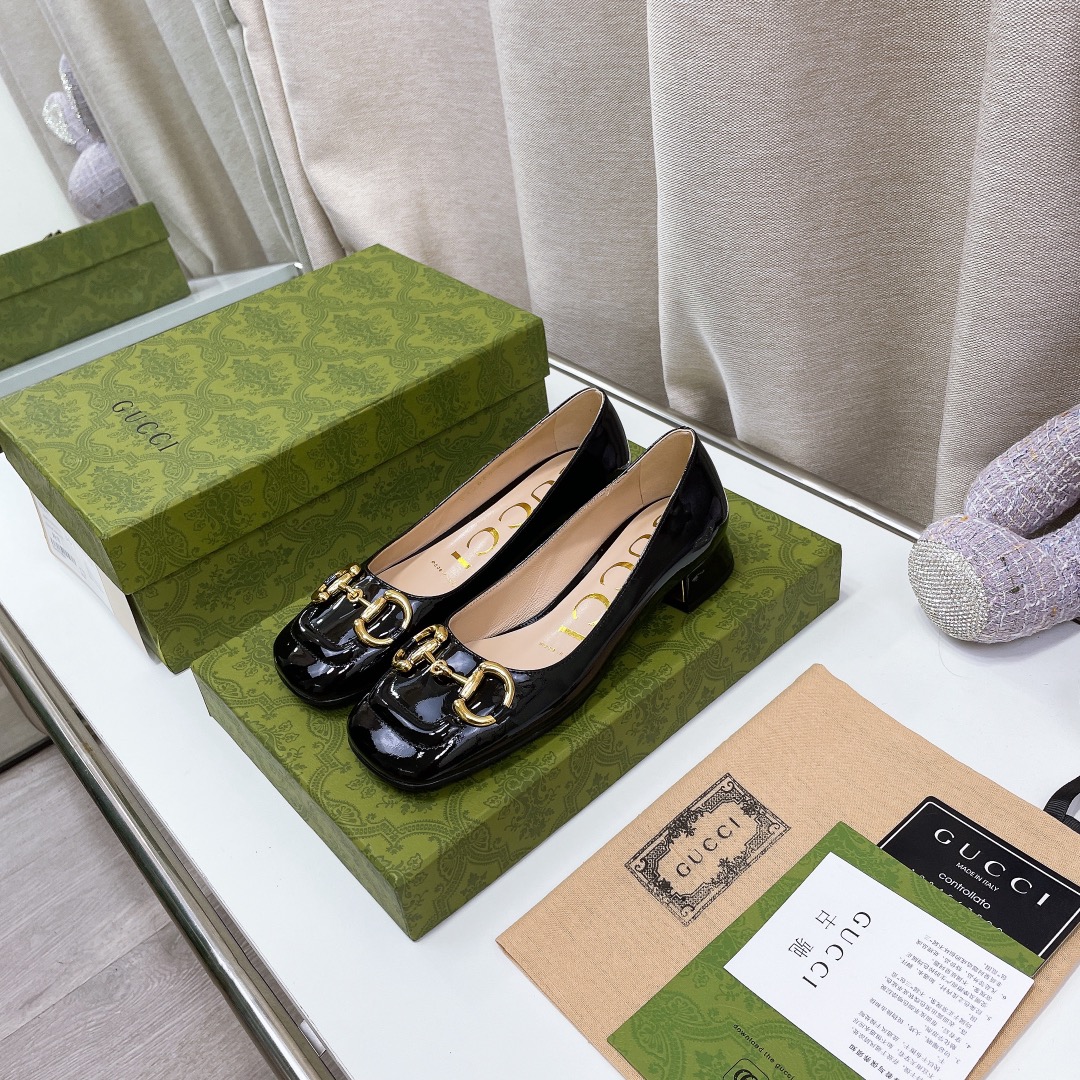 Gvc*1 Women’s Ballet Flat With Horsebit Black For Women GG