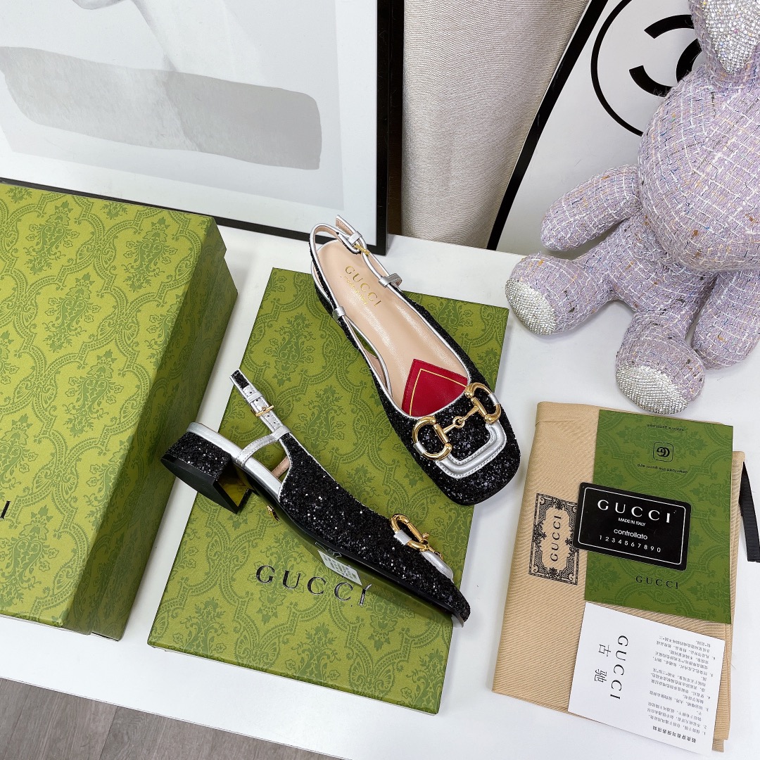 Gvc*1 Lovelight Slingback With Horsebit Black For Women GG