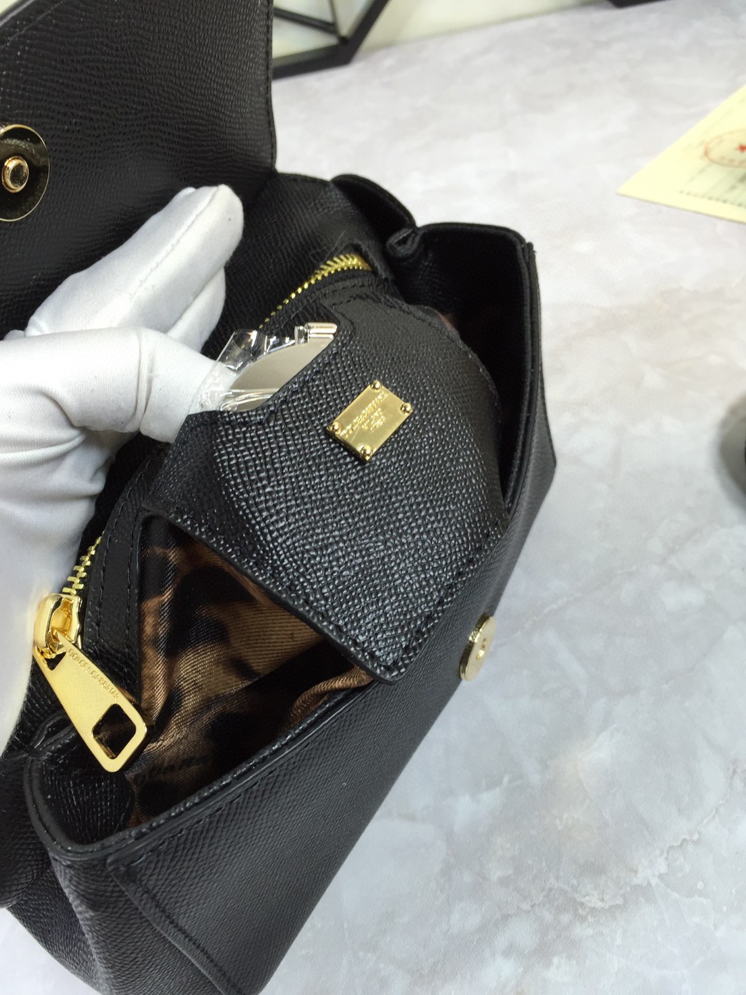 Dolce & Gabbana Medium Sicily Handbag In Dauphine Black For Women 10.2in/26cm DG BB4347A100180999