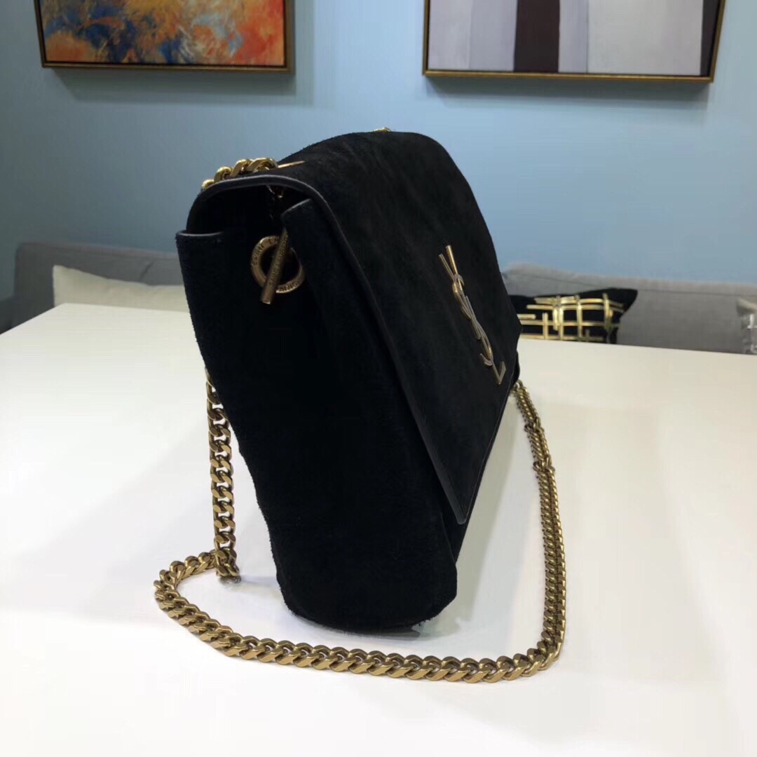 Sa1nt Lau*nt Kate Medium Reversible Chain Bag Black For Women 28.5in/11.2cm Y51 5538040UD7W1000